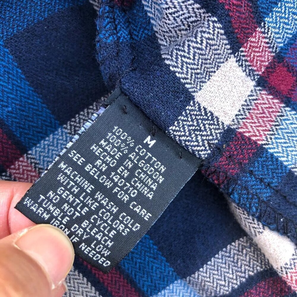 ELXR Flannel Shirt Men's MEDIUM Button Down Pocket Cotton Collar Plaid Top - Picture 6 of 10